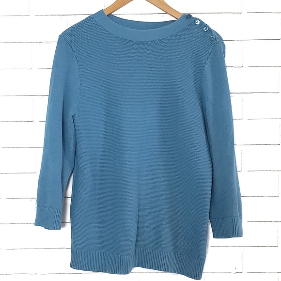 Talbots Sweaters - Talbots Atlanic blue knit sweater